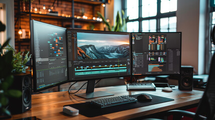 Naklejka premium Portfolio computer screen layout