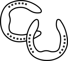 Horseshoe outline vector illustration