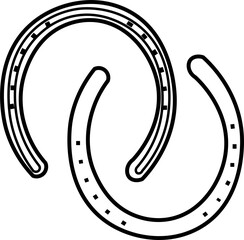 Horseshoe outline vector illustration
