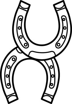 recommend clip art: Horseshoe outline vector illustration