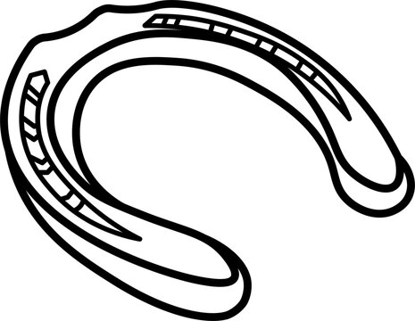 recommend clip art: Horseshoe outline vector illustration