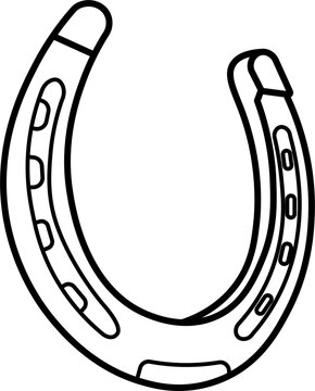 recommend clip art: Horseshoe outline vector illustration