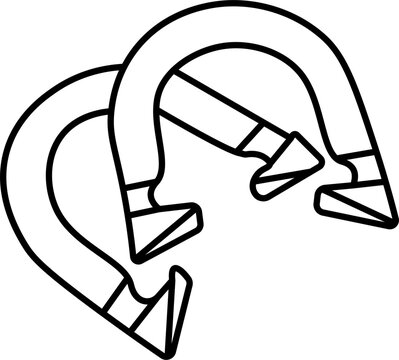 recommend clip art: Horseshoe outline vector illustration