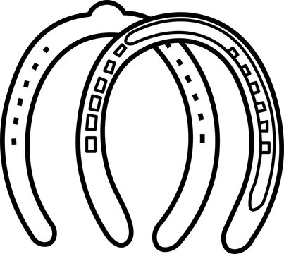 recommend clip art: Horseshoe outline vector illustration