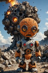 Robot in a Destroyed World.