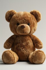 Fototapeta premium An elegant, heatable plush toy, designed with soft, velvety textures, in a warm, muted color palette, set against a cozy, minimalist background