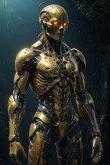 Golden Android Robot.