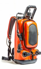 Naklejka premium Battery backpack garden sprayer equipment on white background