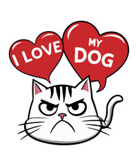 I Love My Dog SVG T Shirt Design