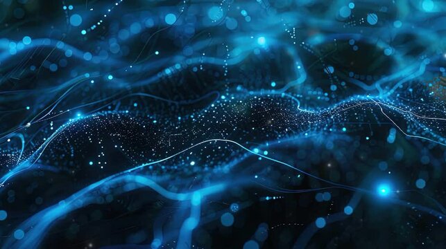 abstract digital networking, futuristic business concept visualization
