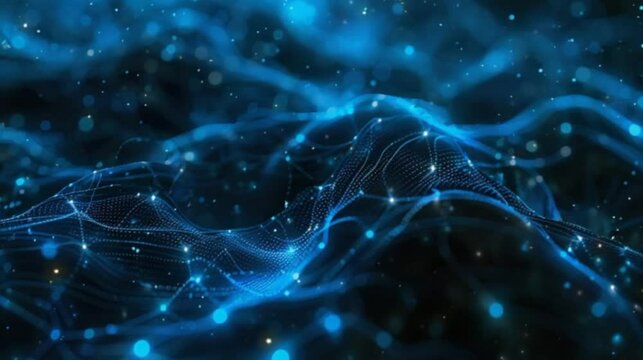 abstract digital networking, futuristic business concept visualization