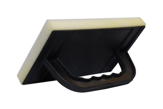 Fratacho de esponja en fondo transparente