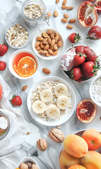 Health, food and exercise concept