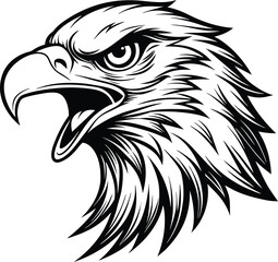 eagle head mascot isolated on white background eps 10