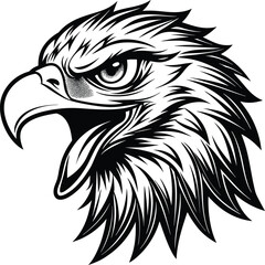 eagle head mascot isolated on white background eps 10