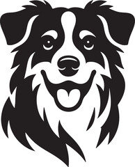 Dog head silhouette vector art