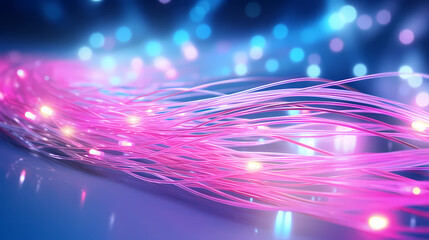 Glowing fiber optic cable