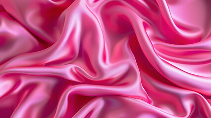 Obraz premium Soft Pink Satin Fabric with Luxurious Folds and Shiny Texture