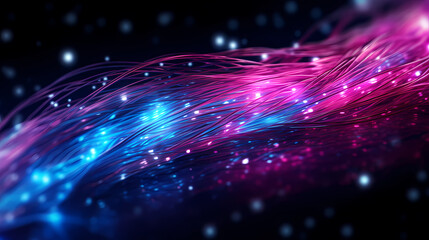 Glowing fiber optic cable