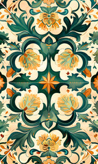 wallpaper, tiles or carpet in a seamless pattern