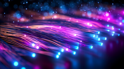 Glowing fiber optic cable