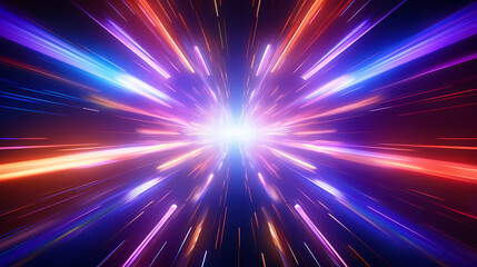 Obraz premium Abstract background with colorful light and speed lines