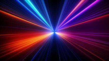 Fototapeta premium Abstract background with colorful light and speed lines