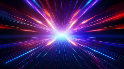 Abstract background with colorful light and speed lines