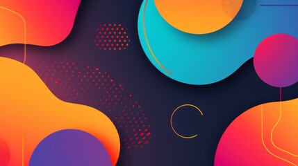 Minimalist modern background with vibrant and sleek shapes.