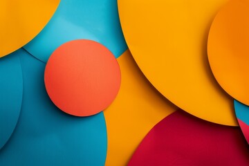 Minimalist modern background with vibrant colors and shapes.