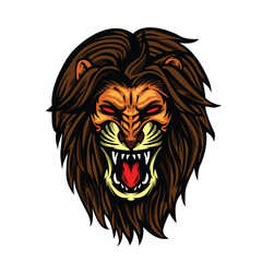 Obraz premium Lion Mascot logo Graphic