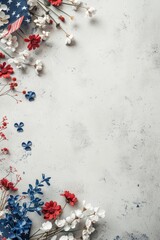 Minimalist Patriot Day theme with copy space and subtle patriotic details.