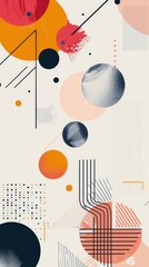 Obraz premium Modern minimalist background with geometric elements and shapes.