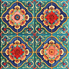 wallpaper, tiles or carpet in a seamless pattern.