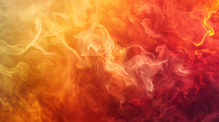 Vibrant abstract smoke in red and orange hues
