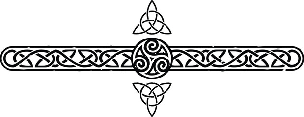 Celtic Knot Header Border - Triquetras and Triskele