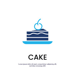 cake colored icon vector design good for web or mobile app