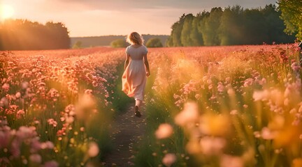 Feet on Green Grass. Natural Relaxation