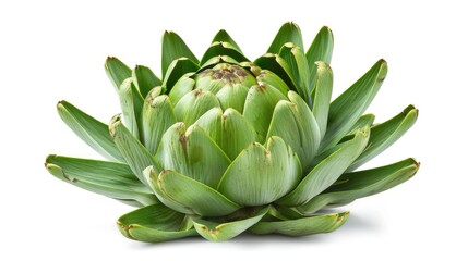 Artichoke vegetables picked from a garden against a white backdrop