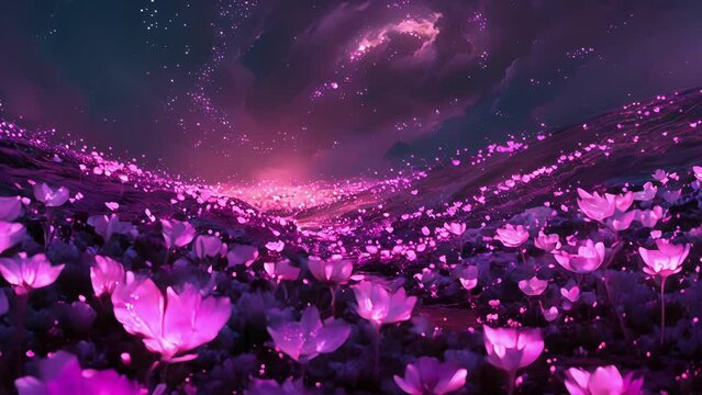 You come across a field of delicate glowing flowers that seem to emit a low hum. The closer you get the stronger the pull of the nearby black hole becomes as if the flowers are luring