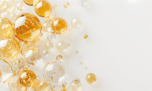 3D background of water biological and organic glass technology molecules About beauty and cosmetic skin