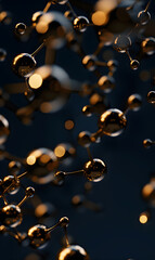 3D background of water biological and organic glass technology molecules About beauty and cosmetic skin