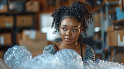 Black Student with Friends Packing for Relocation