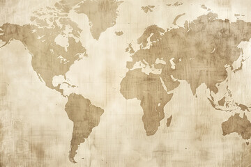 Rustic Classic Beige Vintage Map Layout Backdrop