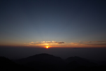 Obraz premium sunset in the mountains