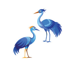 heron,Blue crane vector , white background