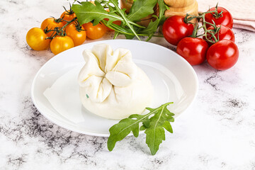 Creamy Italian traditional Burrata cheese