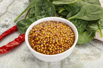 Spicy grain mustard sauce dip