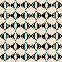 Fototapeta premium seamless pattern black and white abstract geometric background with shapes graphic design print for fabric banners home decor surface design packaging vector illustration