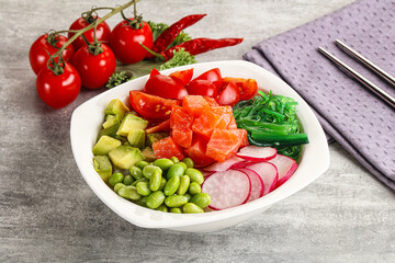 Hawaian cuisine - Poke with salmon
